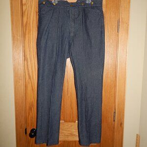 Men's Size 40 Frontier Classics Reenactment Pants Civil War Cowboy Pinstripe